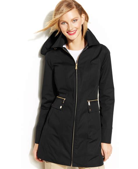 michael kors hooded rain coat|michael kors husk coat women.